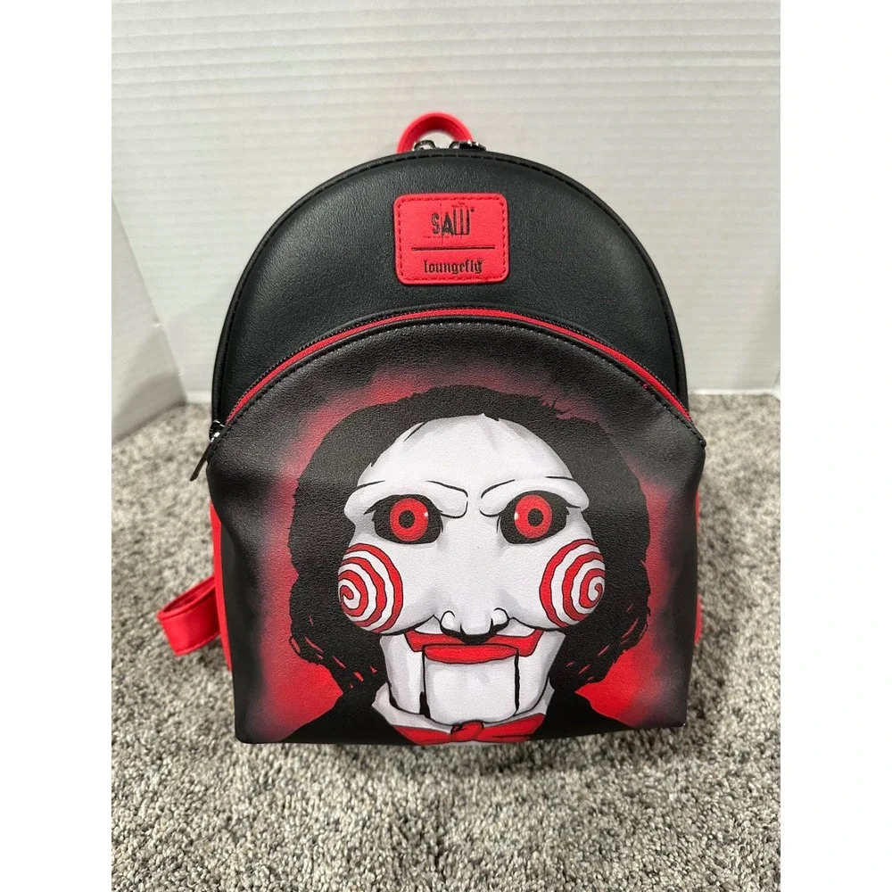 Mini Backpack Loungefly Unisex Black New Saw Jigsaw Billy Puppet Horror Movie OS